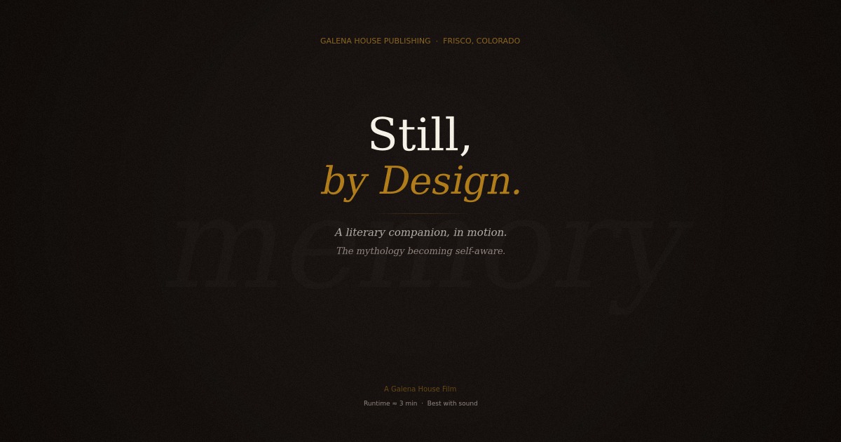 The Amber Thread — a cinematic scroll-film for Still, by Design.
