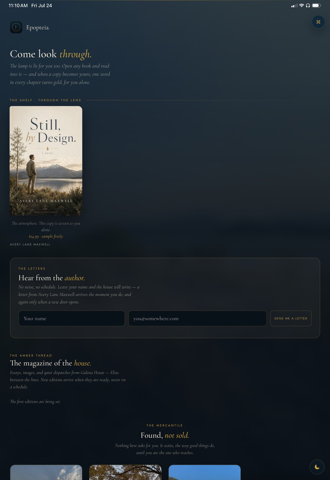 The shelf on iPad
